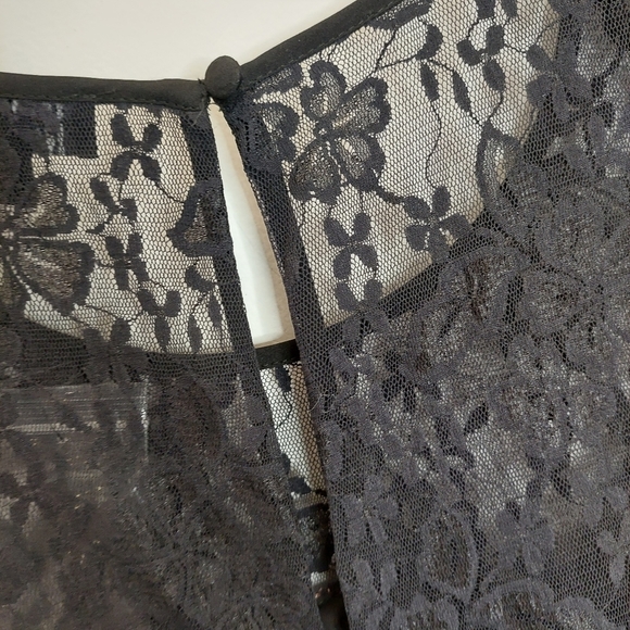 The Limited Women's Size 2 Black Dress Gold Copper Metallic Lace Sleeveless - Picture 5 of 11